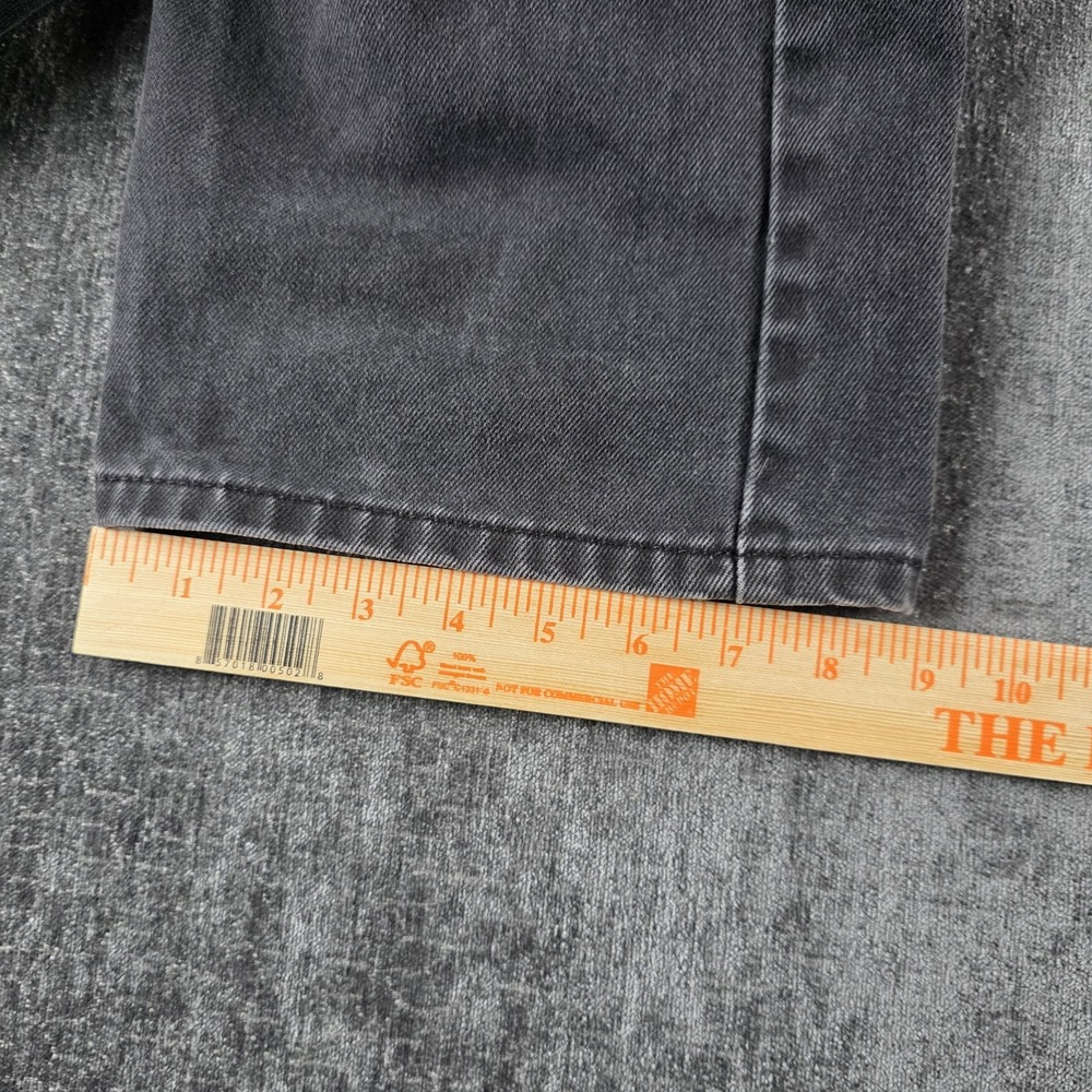 Vtg Y2K Levis 505 Jeans Mens 38x32 Black Regular Straight Grunge Skater Faded - Picture 4 of 12